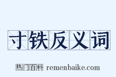 寸铁反义词是什么意思的图片
